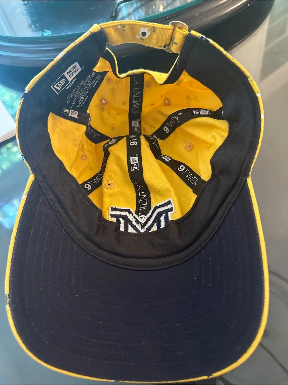 New Era Michigan Wolverines Womens Yellow Floral 9TWENTY Hat⁠